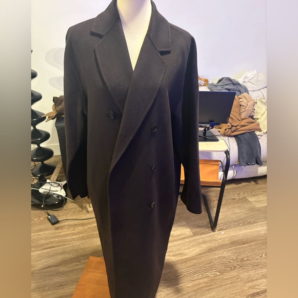 Toteme Espresso Wool Coat size 36 - Picture 4 of 6